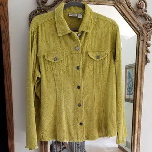 Beautiful Grass Green Jacket from Chico's, Size 3